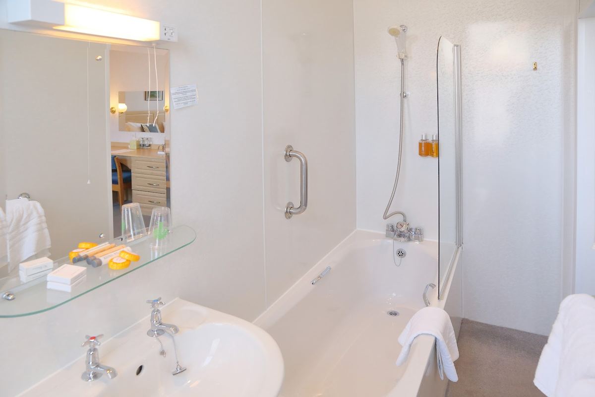 One of the en-suite bathrooms at the Saxonville Hotel